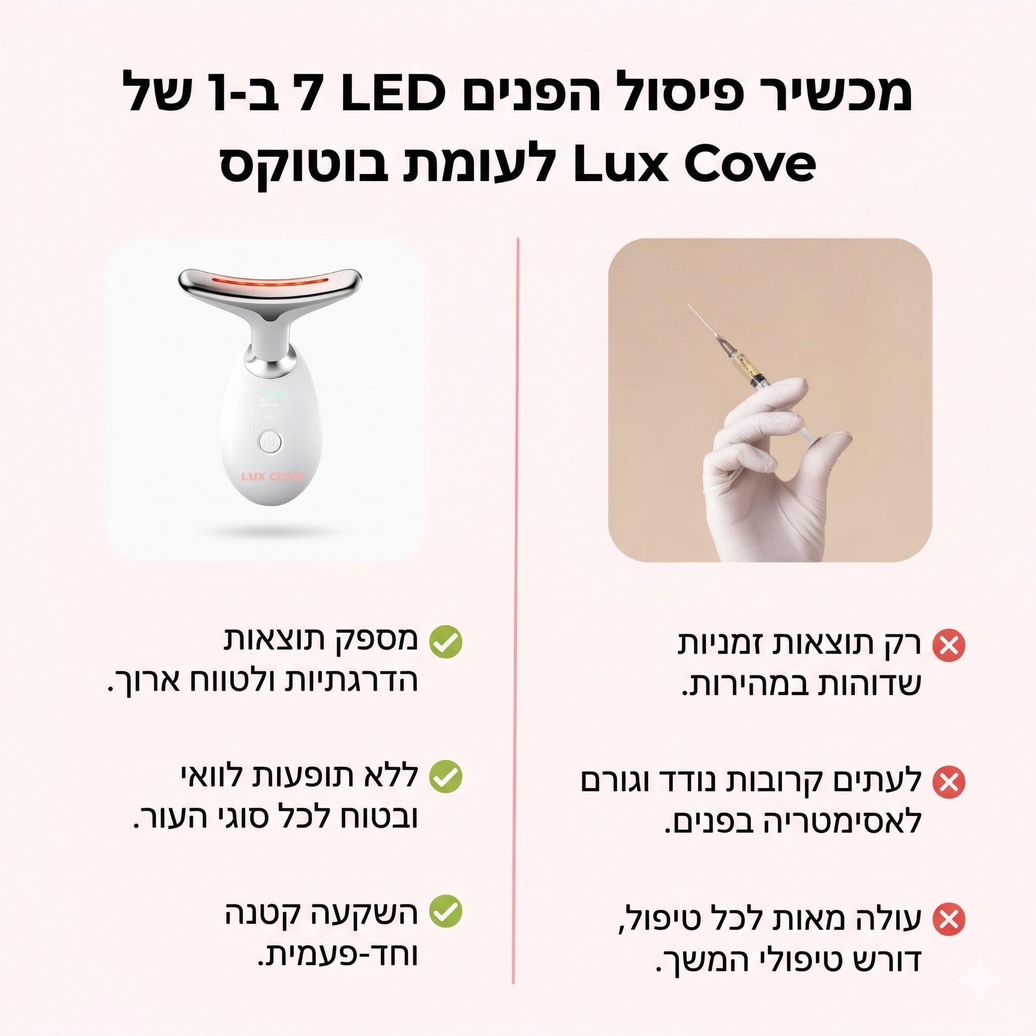 Levia: מכשיר לעיצוב הפנים עם נורות LED 7-ב-1