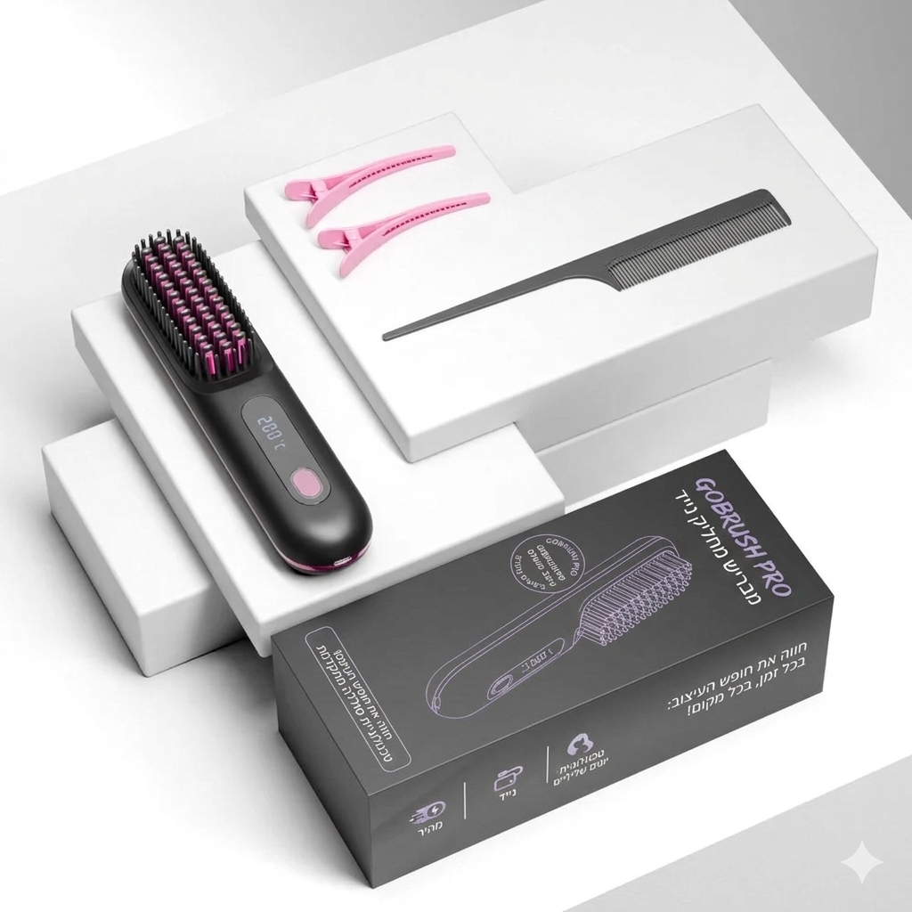 GoBrush Pro: הדרך המהירה והקלה לשיער חלק ומושלם ב-5 דקות